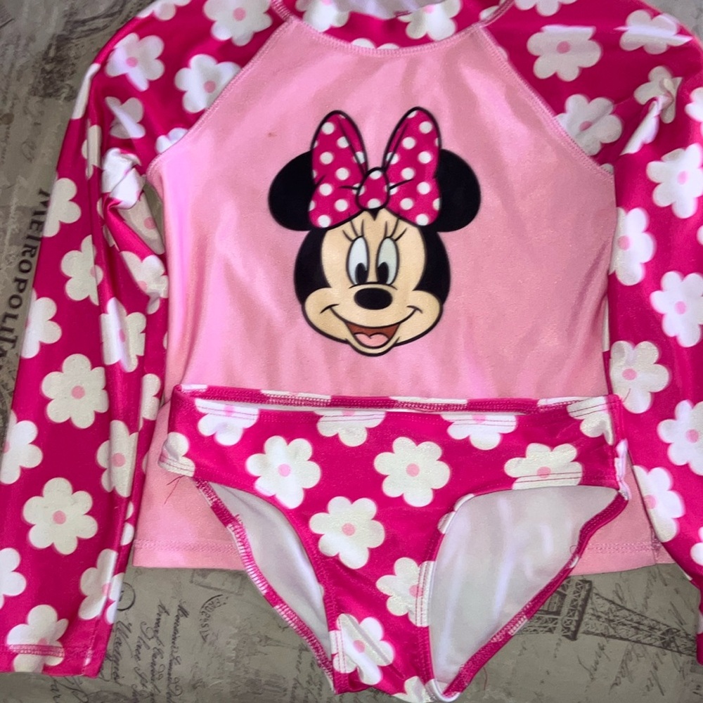 Minnie Mouse 2 piece swimsuit size 10